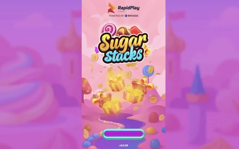 Sugar Stacks - ჩამტვირთავი ეკრანი RapidPlay Games ლოგოთი